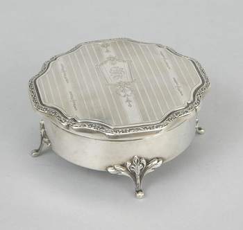 Appraisal: A Sterling Silver Jewelry Casket by Birks American th Century