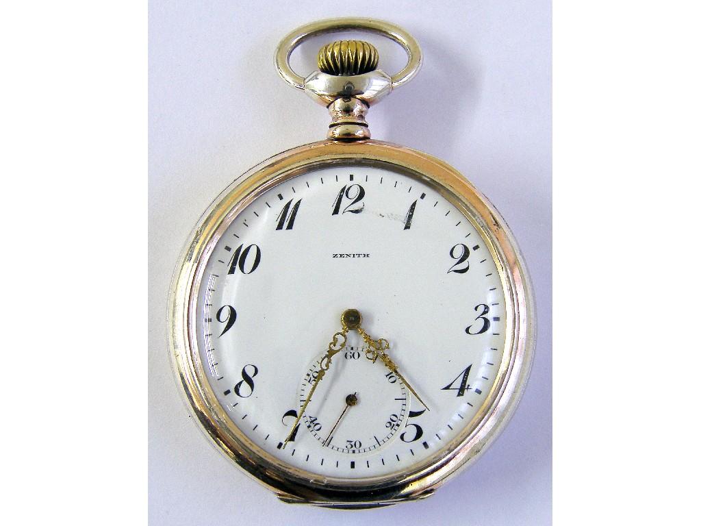 Appraisal: Omega gold plated lever pocket watch no circa mm