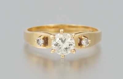 Appraisal: A Ladies' Diamond Engagement Ring k yellow gold ring set