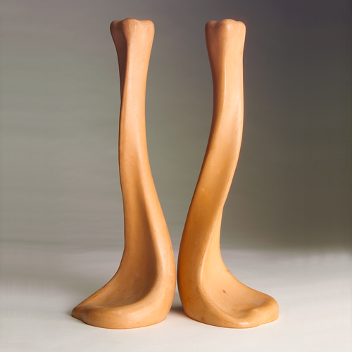 Appraisal: ELSA PERETTI TIFFANY CO Pair of tall organic-form terra cotta