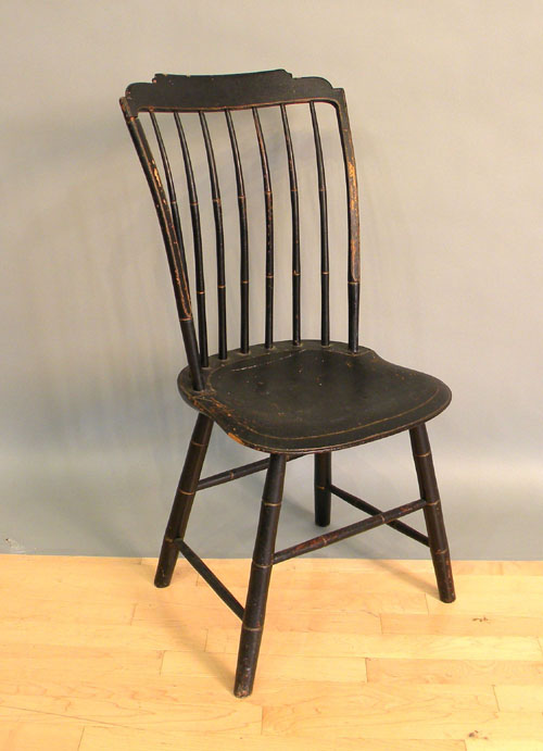 Appraisal: Rodback windsor chair th c stamped Herbert