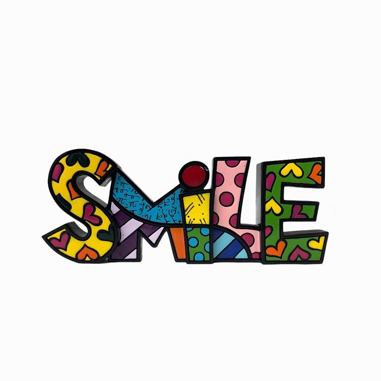 Appraisal: Romero Britto SMILE Figurine Romero Britto SMILE Figurine Signed Measures