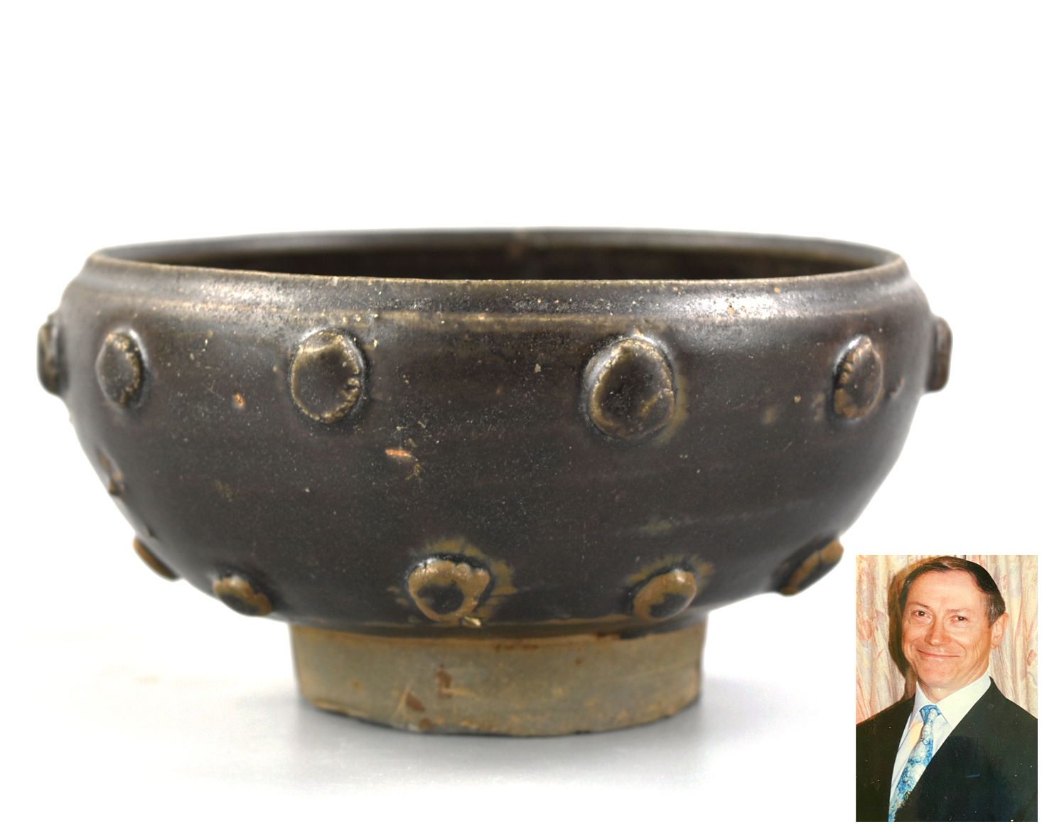 Appraisal: A Chinese Song Dynasty black glazed porcelain bowl the bowl