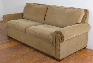 Appraisal: Ellis Furniture Company Sofa Deep gold textured tweed Ellis Home