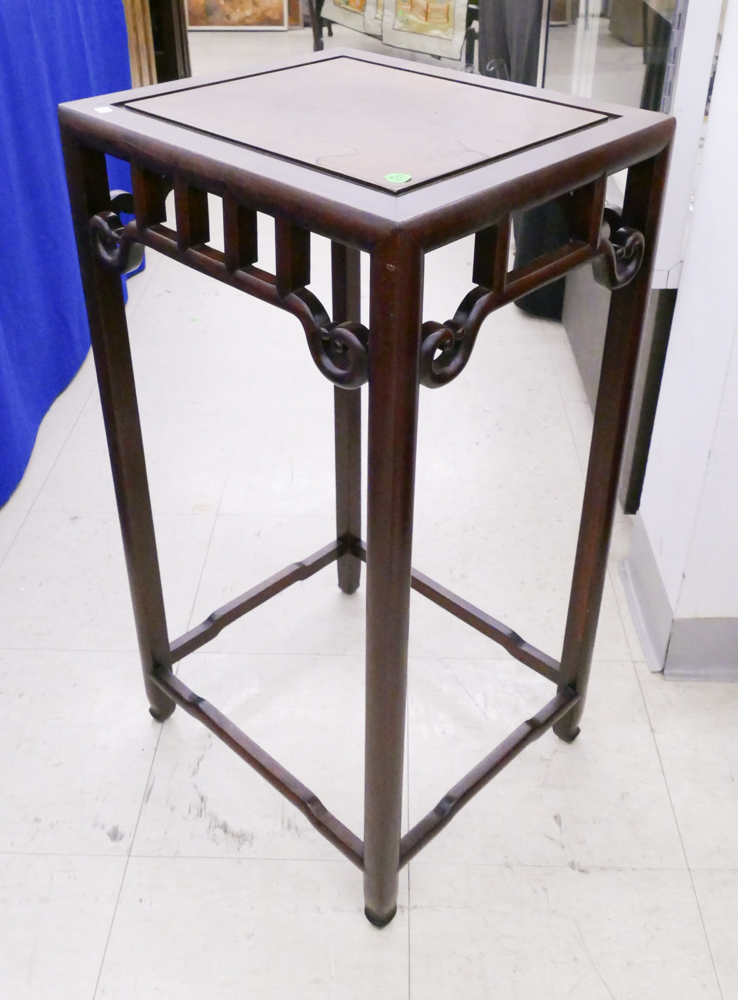 Appraisal: Chinese Rosewood Plant Stand- x x ''