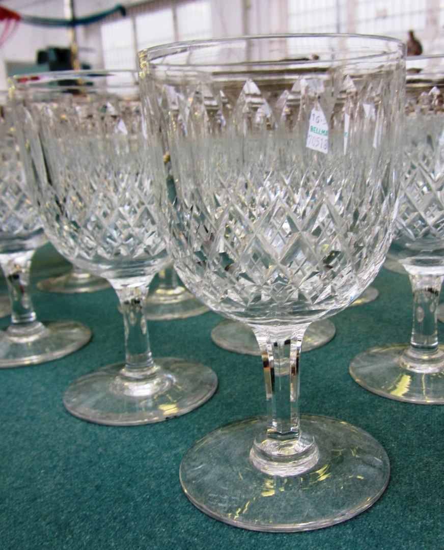 Appraisal: A Webb crystal part service of stemware comprising ten water