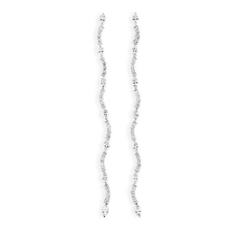 Appraisal: Pair of Diamond Pendant-Earrings Estimate -