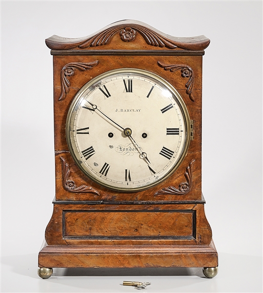 Appraisal: William IV mahogany bracket clock J Barclay London C s