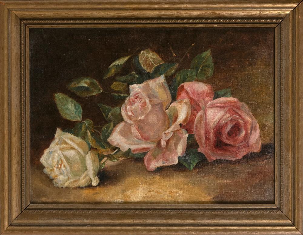 Appraisal: AMERICAN SCHOOL TH CENTURY STILL LIFE OF ROSES OIL ON