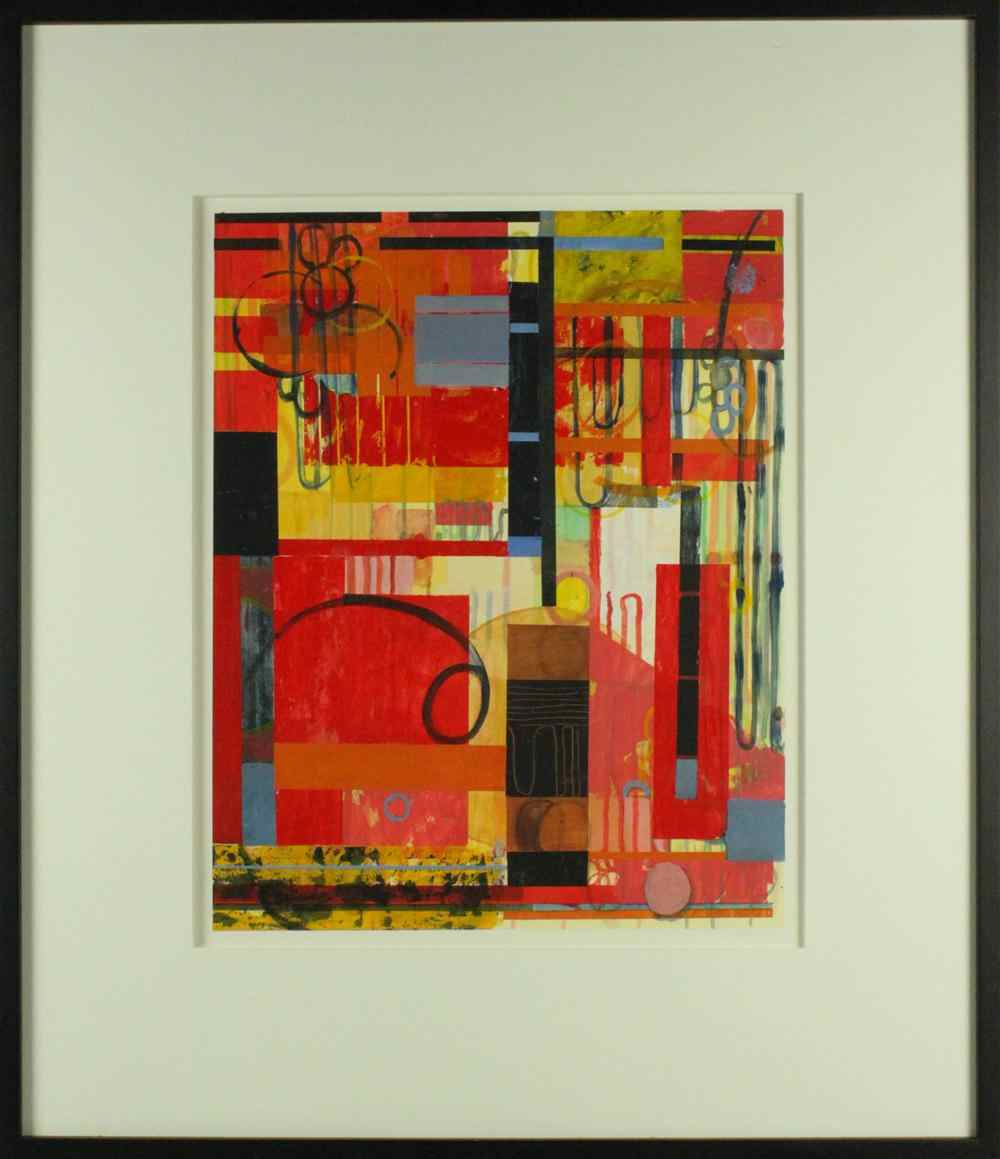 Appraisal: MANUEL GARCIA FONTEBOA TH CENTURY TWO BRIGHT ABSTRACT PAINTINGS and