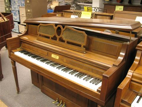 Appraisal: WINTER CONSOLE WALNUT UPRIGHT PIANO numbered with bench - Provenance