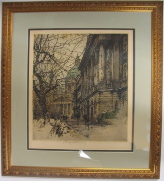 Appraisal: LUIGI KASIMIR Austrian - Etching and aquatint titled Vienna Technical