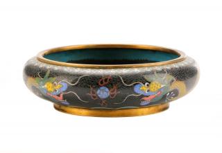 Appraisal: Chinese Ching Dynasty Cloisonne Dragon Bowl Chinese Ching Dynasty Hsuan-T'ung