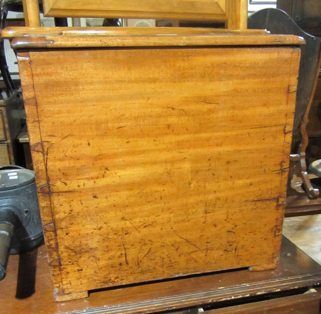 Appraisal: A th century lift top mahogany commode and another similar