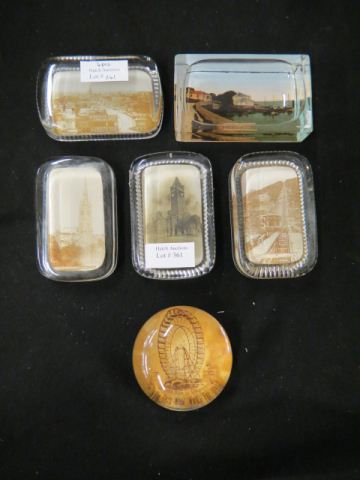 Appraisal: Victorian Scenic Paperweights includes Columbian Worlds Fair Ferris Wheel Mt