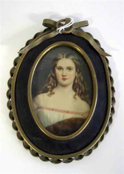 Appraisal: Anglo-American miniature portrait on ivory th century