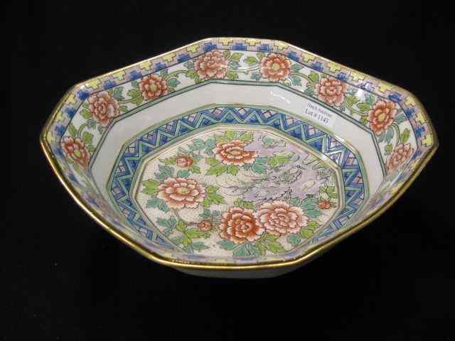 Appraisal: Nippon Handpainted Porcelain Bowl fine deco floral gold signed ''