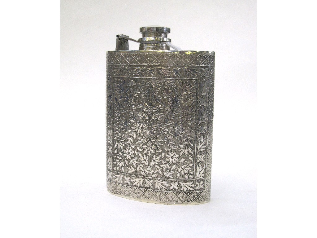 Appraisal: Continental Gde silver hip flask