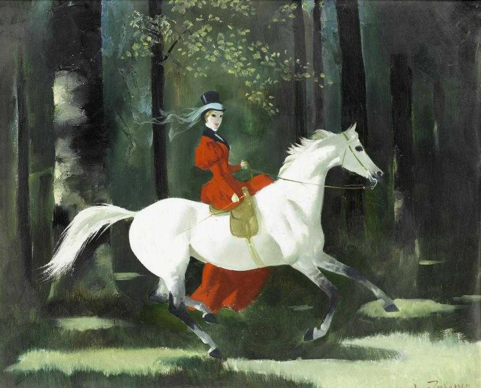 Appraisal: DORIS CLARE ZINKEISEN ROI - WOODLAND CANTER signed x cm