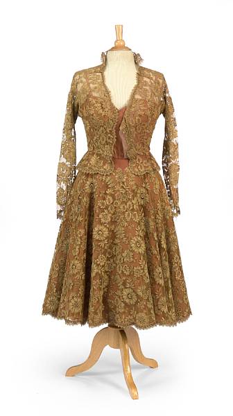 Appraisal: An Agnes Moorehead cocktail dress from Opposite Sex Metro-Goldwyn-Mayer Rust-colored