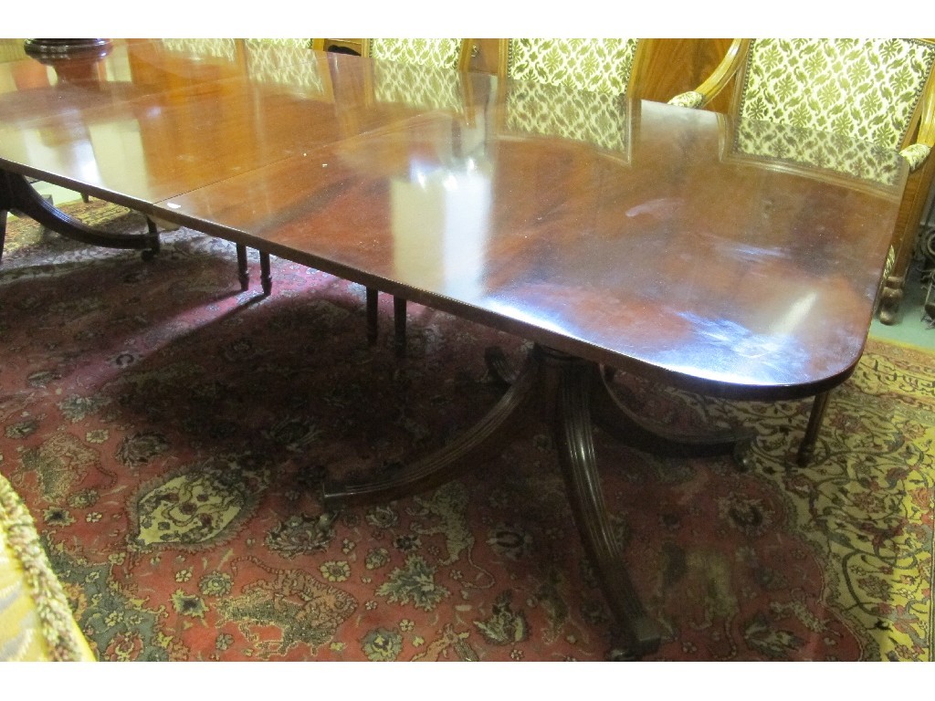 Appraisal: Good reproduction regency style dining table with five dining chairs