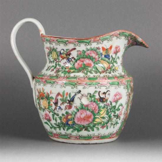 Appraisal: Chinese Export Rose Medallion porcelain pitcher fourth quarter- th century