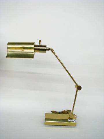 Appraisal: Brass desk lamp with adjustable arm and tilt light