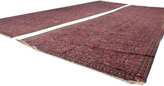 Appraisal: Pair of Oriental design power loomed carpets Belgium circa approximately