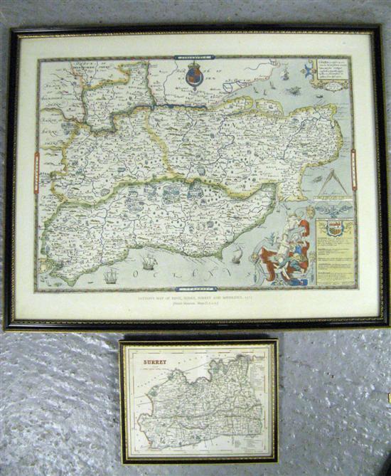 Appraisal: Map of part of Essex and a small map of