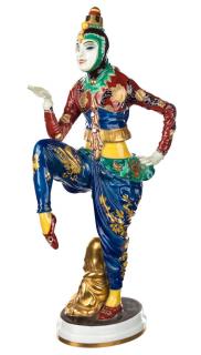 Appraisal: A PORCELAIN FIGURE OF A KOREAN DANCER ROSENTHAL CONSTANTINE HOLZER-DEFANTI