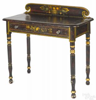 Appraisal: New England Sheraton painted pine dressing table ca retaining its