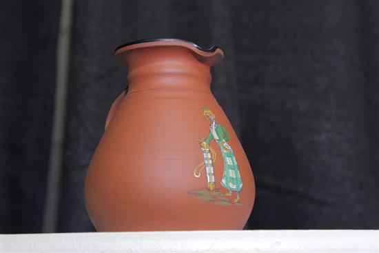 Appraisal: WEDGWOOD KENLOCK WARE POTTERY JUG With enamelled decoration depicting a