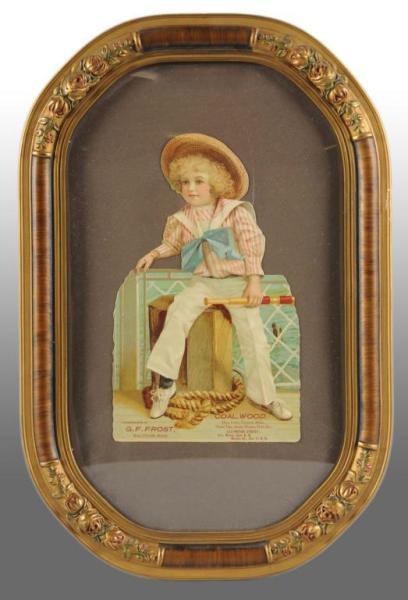 Appraisal: Embossed Victorian Die-Cut Sailor Boy Description s to Framed under