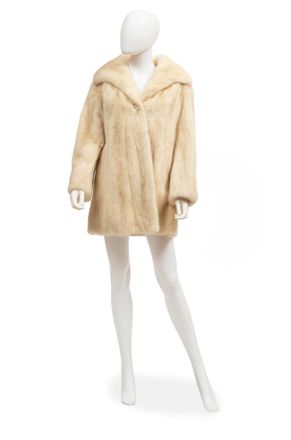 Appraisal: Short Mink Coat labeled Jay Chester for Gus Mayer interior