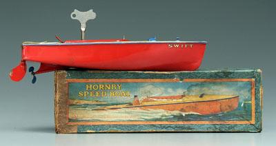 Appraisal: Meccano Hornby Swift toy speedboat tin plate key wind bow