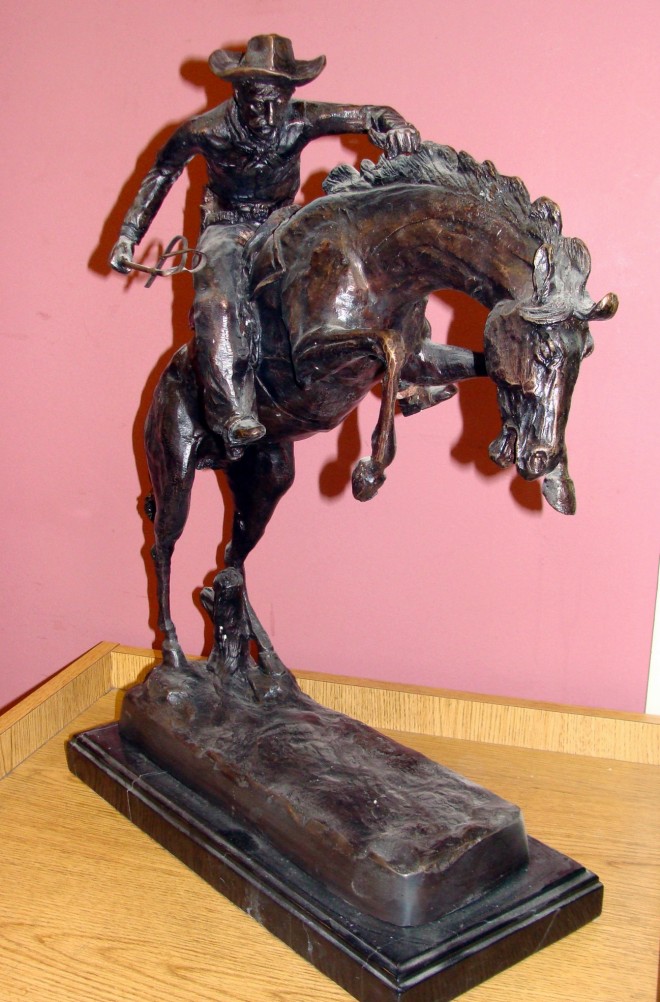 Appraisal: After Frederick Remington American - BRONCO BUSTER Bronze Inscribed Frederick