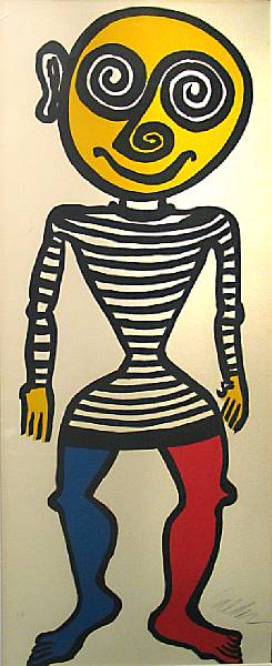 Appraisal: Attributed to Alexander Calder American - Puppet Man Color lithograph