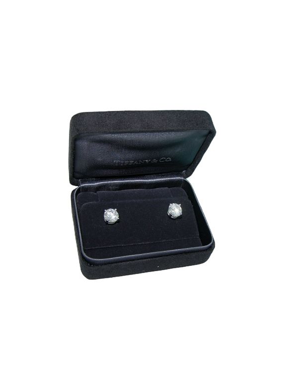 Appraisal: Tiffany Co ct Diamond Studs Retail Tiffany Co Platinum Solitaire