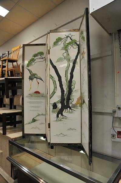 Appraisal: A FOUR PANEL JAPANESE SCREEN