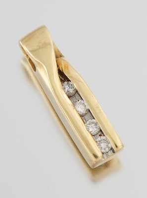 Appraisal: A Ladies' Diamond Pendant Tesed k yellow gold pendant of