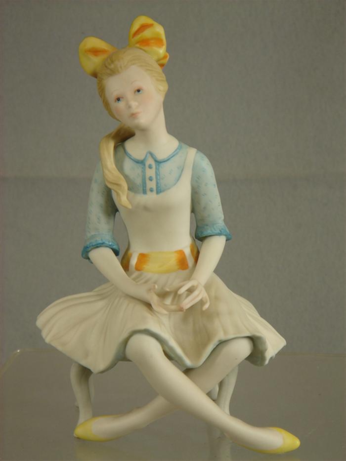 Appraisal: Cybis porcelain figures seated girl h Madonna Head h with