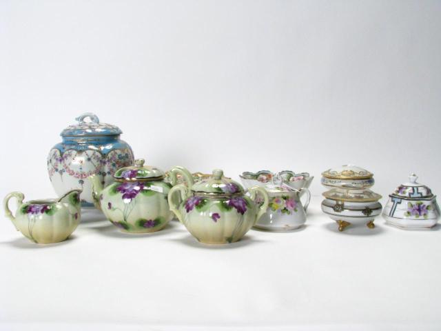 Appraisal: Large Group of Nippon Decorated Porcelain including tea set ''