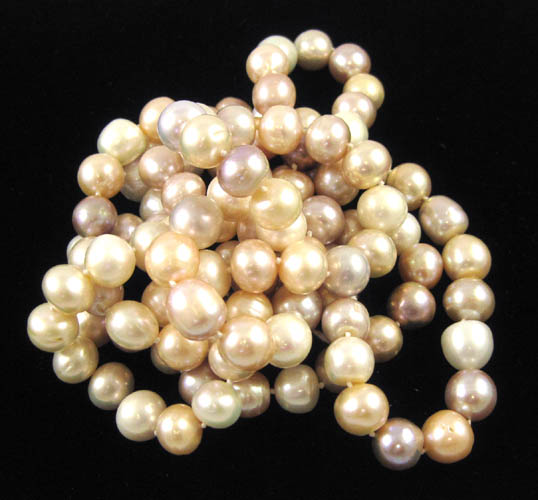 Appraisal: ROPE LENGTH MULTI-COLOR PEARL NECKLACE - inches in length strung