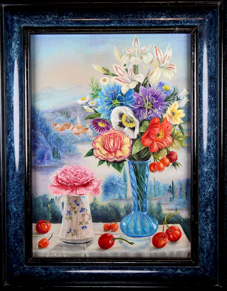 Appraisal: Jacqueline Chuteau France born Jacqueline Chuteau France born Oil on