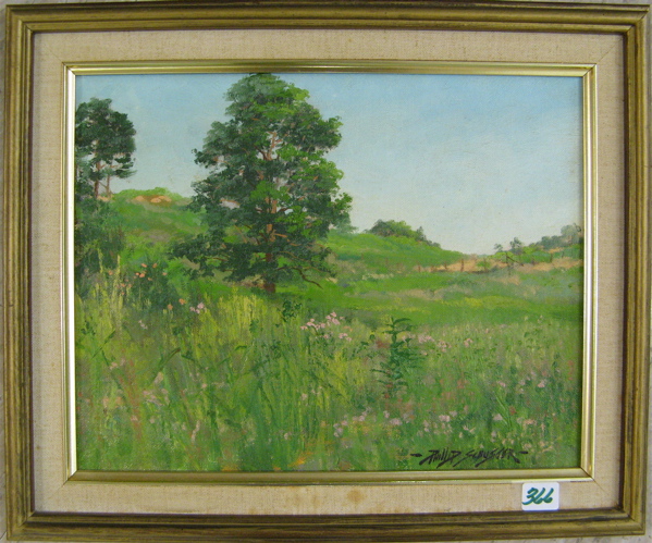 Appraisal: PHILLIP J SCHUSTER OIL ON CANVAS BOARD Wisconsin th century