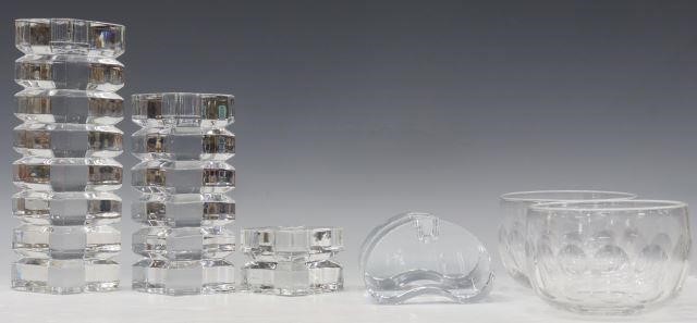 Appraisal: lot of Contemporary crystal tableware including pair Mikasa Platinum Series