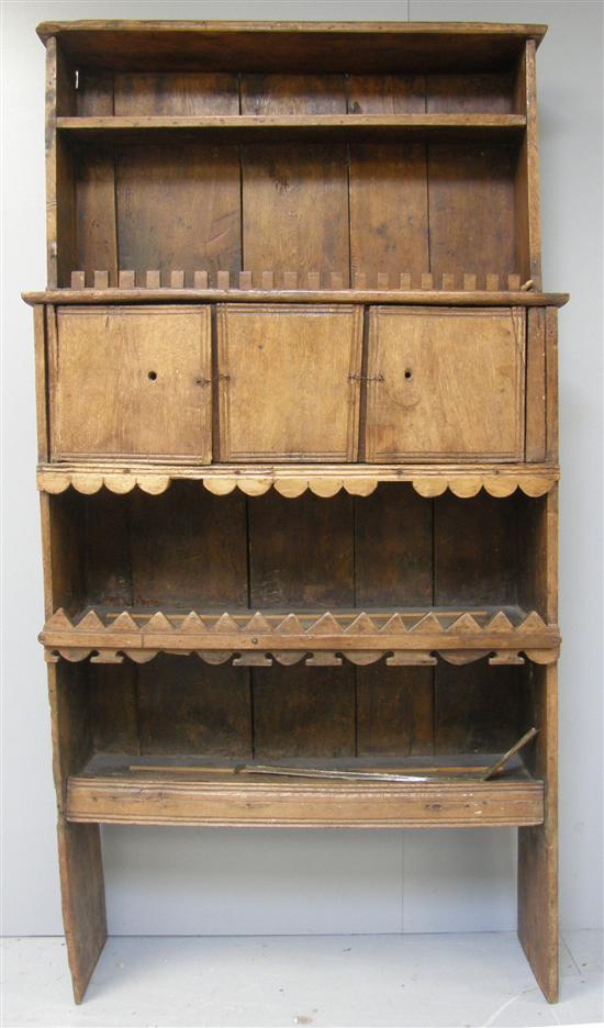 Appraisal: French provincial oak dresser early th century of plank construction