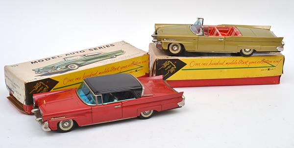 Appraisal: TWO BANDAI JAPAN TINPLATE FRICTION CONTINENTAL MARK III THE LINCOLNS