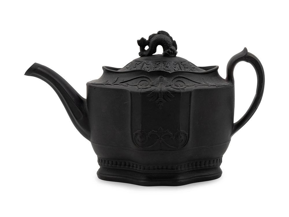 Appraisal: A Wedgwood Basalt Teapot A Wedgwood Basalt Teapot th Century