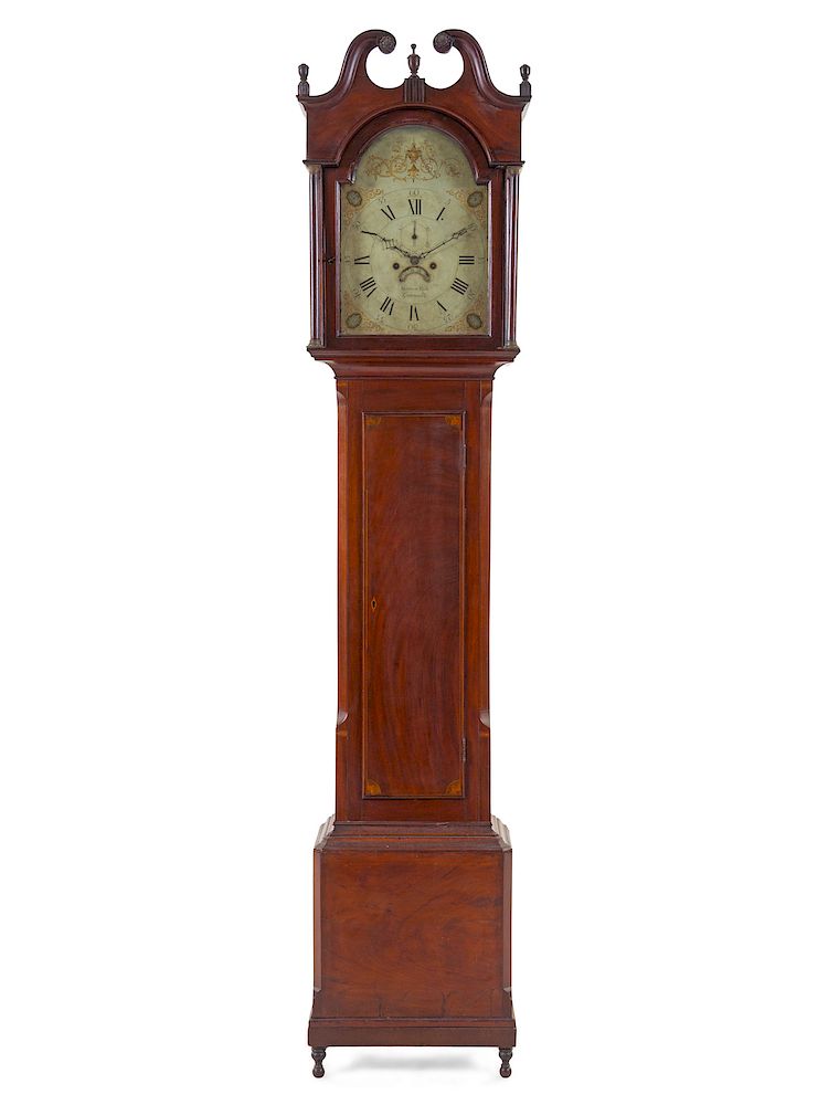 Appraisal: A Scottish George III Mahogany Tall Case Clock A Scottish